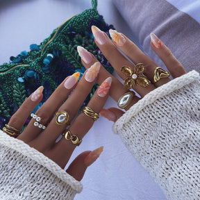 Bohomoon Stainless Steel Glacier Pearl Ring