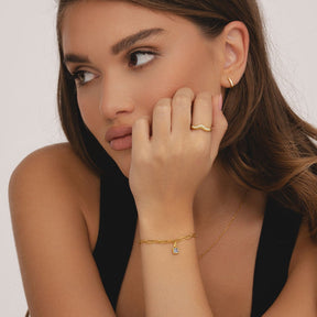 Bohomoon Stainless Steel Happy Birthday Birthstone Bracelet