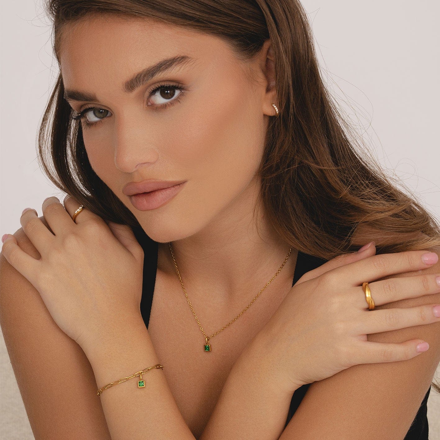 Bohomoon Stainless Steel Happy Birthday Birthstone Bracelet