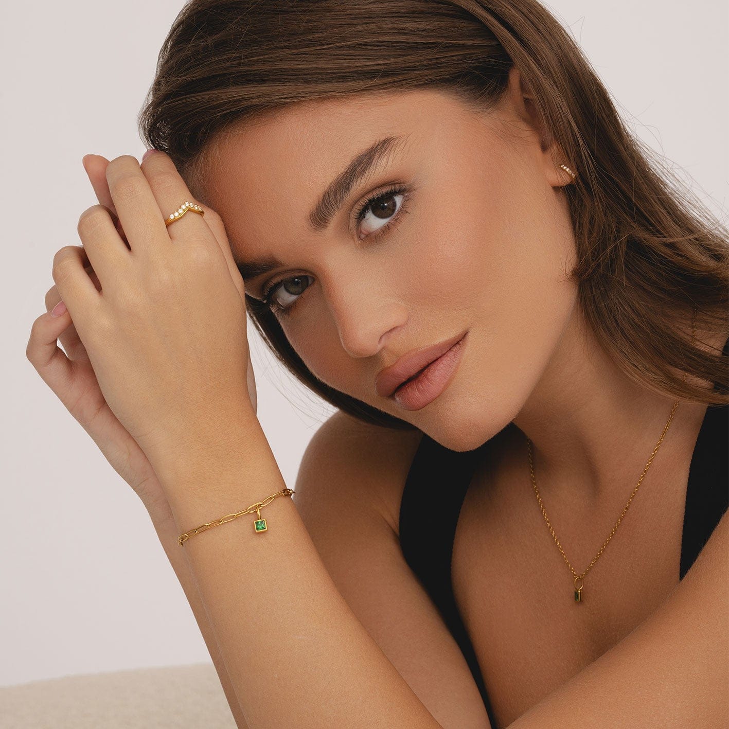 Bohomoon Stainless Steel Happy Birthday Birthstone Bracelet