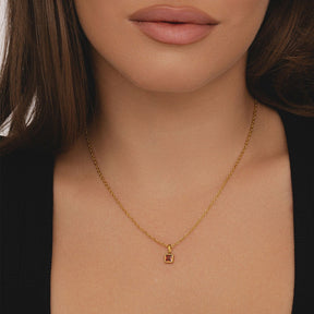 Bohomoon Stainless Steel Happy Birthday Birthstone Necklace