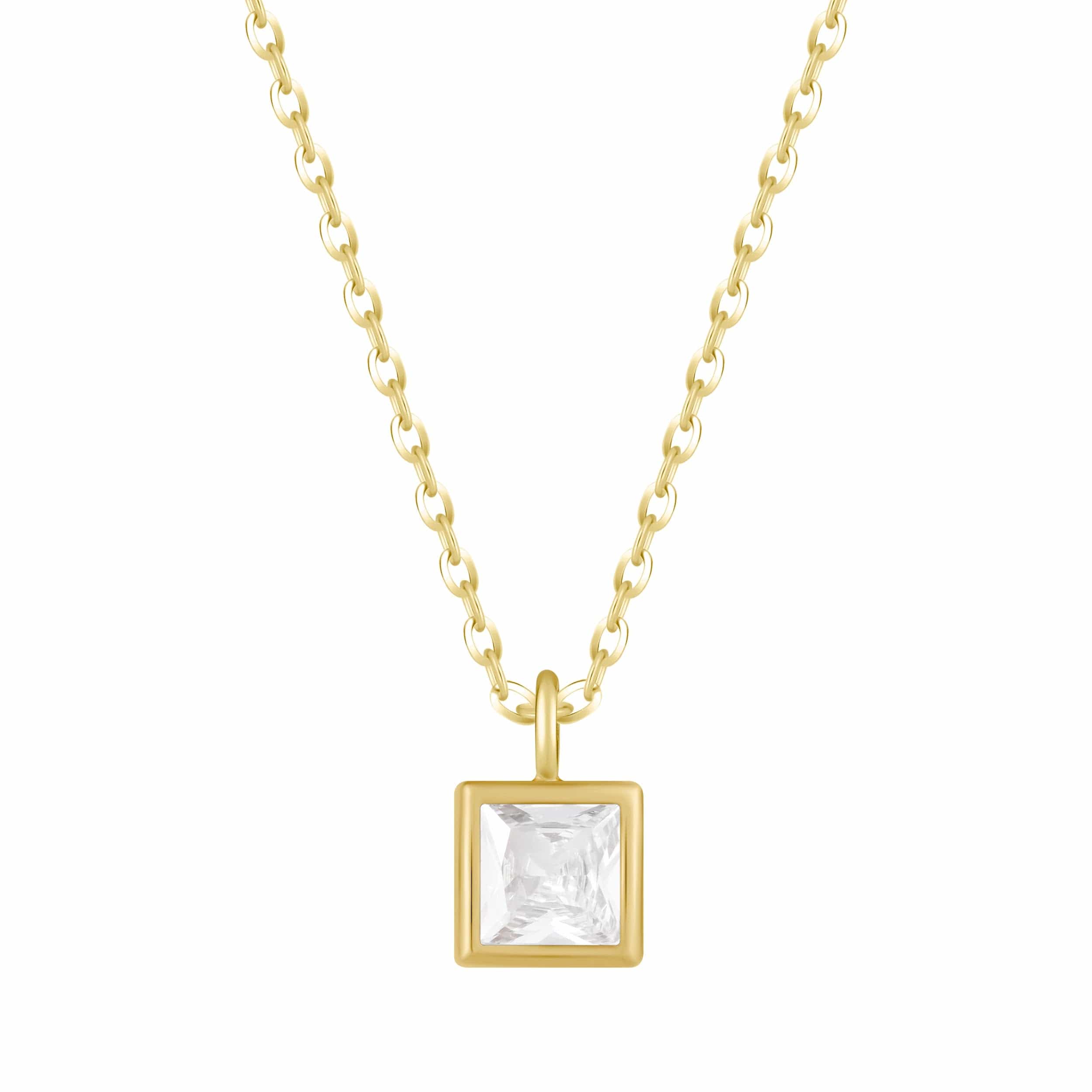 Bohomoon Stainless Steel Happy Birthday Birthstone Necklace