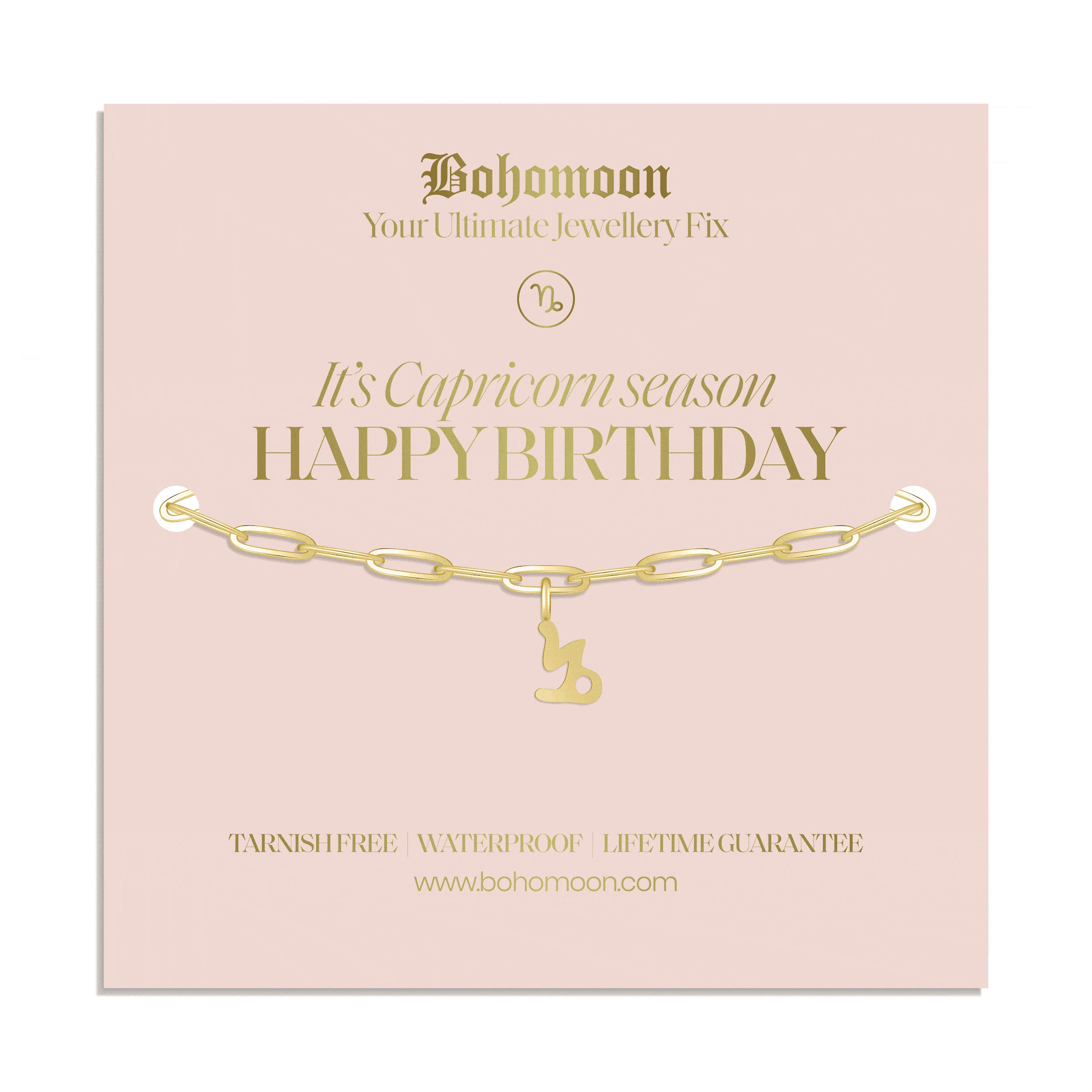 Bohomoon Stainless Steel Happy Birthday Zodiac Bracelet