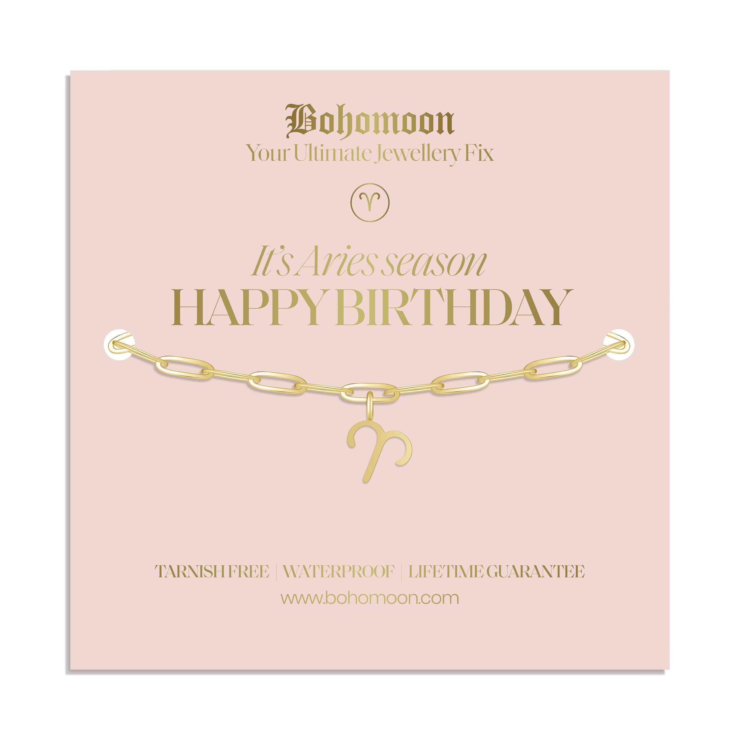 Bohomoon Stainless Steel Happy Birthday Zodiac Bracelet