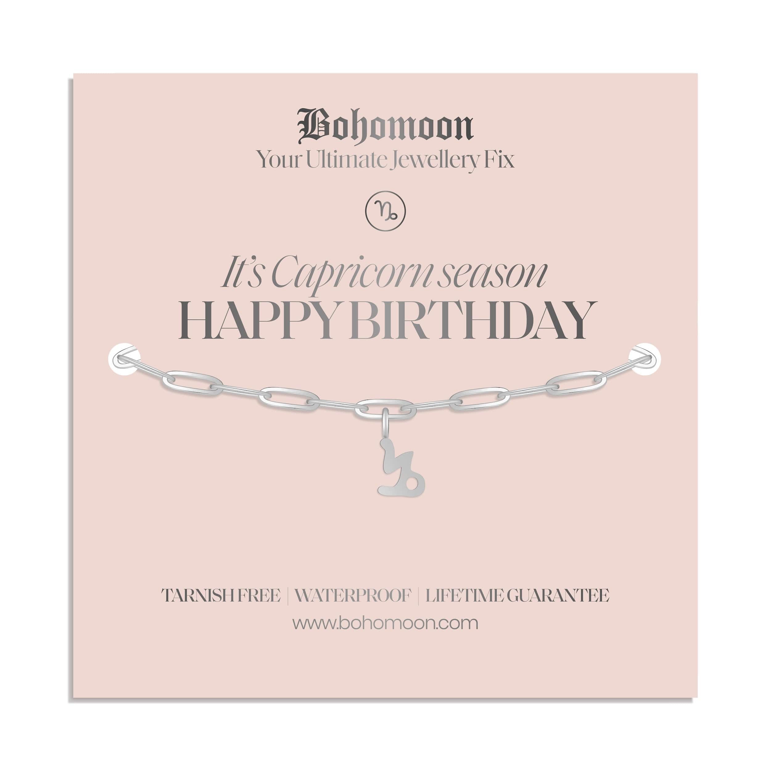 Bohomoon Stainless Steel Happy Birthday Zodiac Bracelet