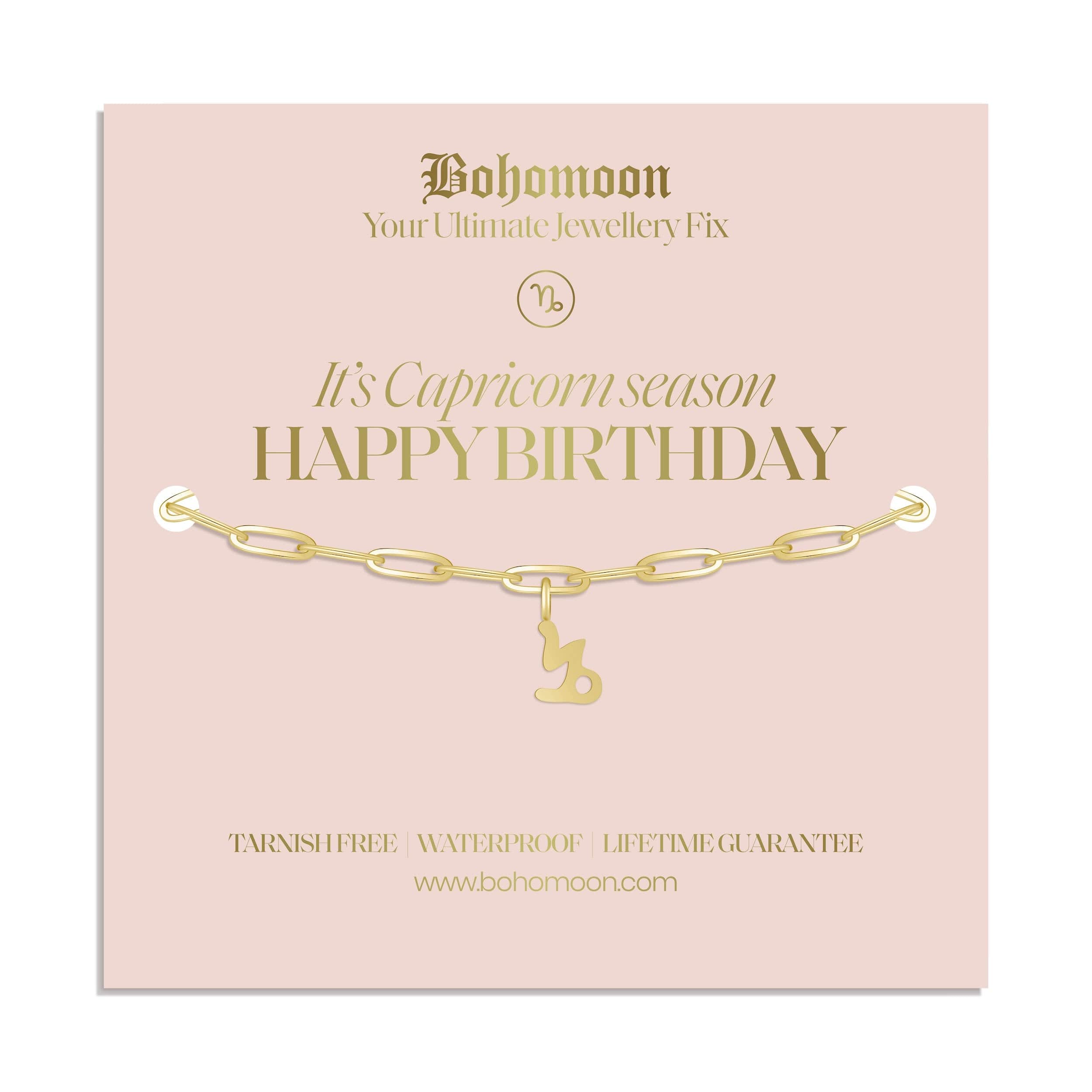 Bohomoon Stainless Steel Happy Birthday Zodiac Bracelet
