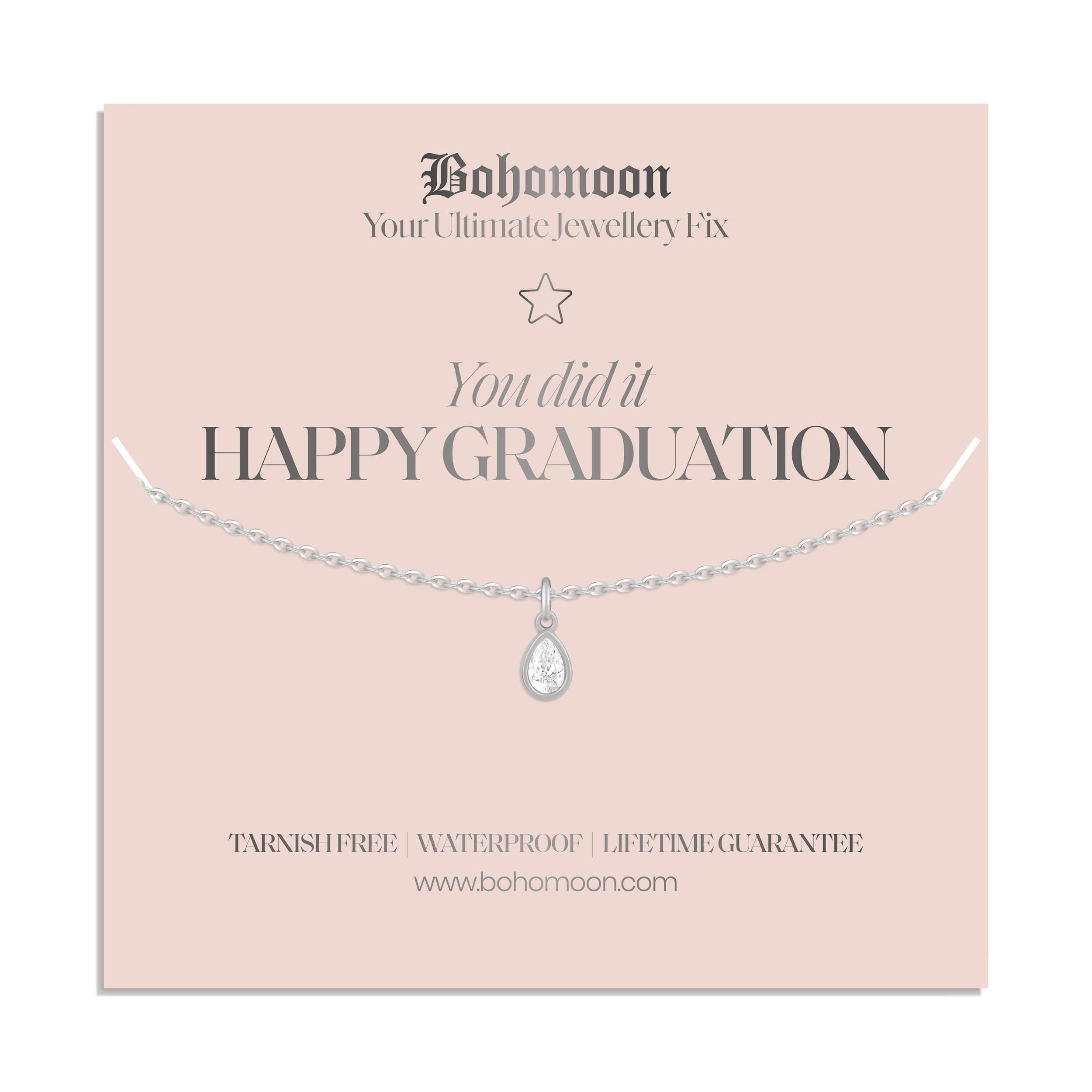 Bohomoon Stainless Steel Happy Graduation Necklace