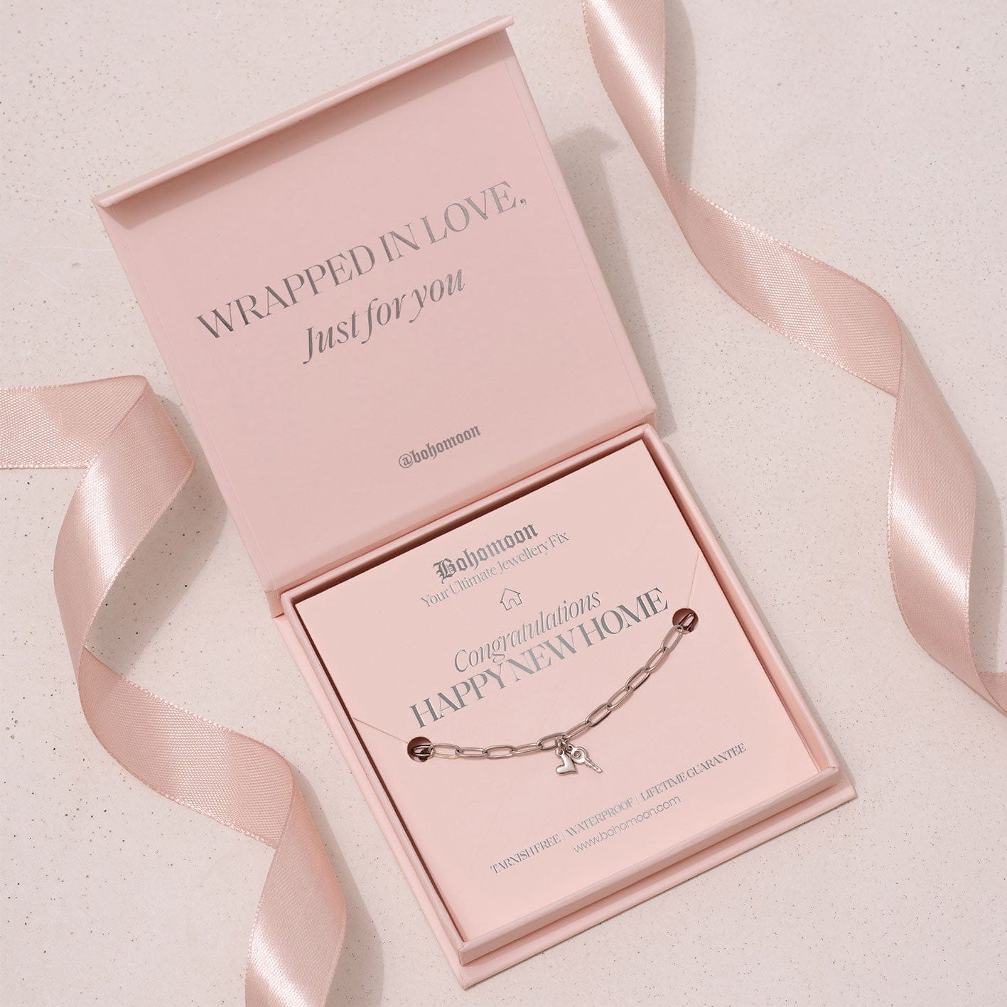 Bohomoon Stainless Steel Happy New Home Bracelet