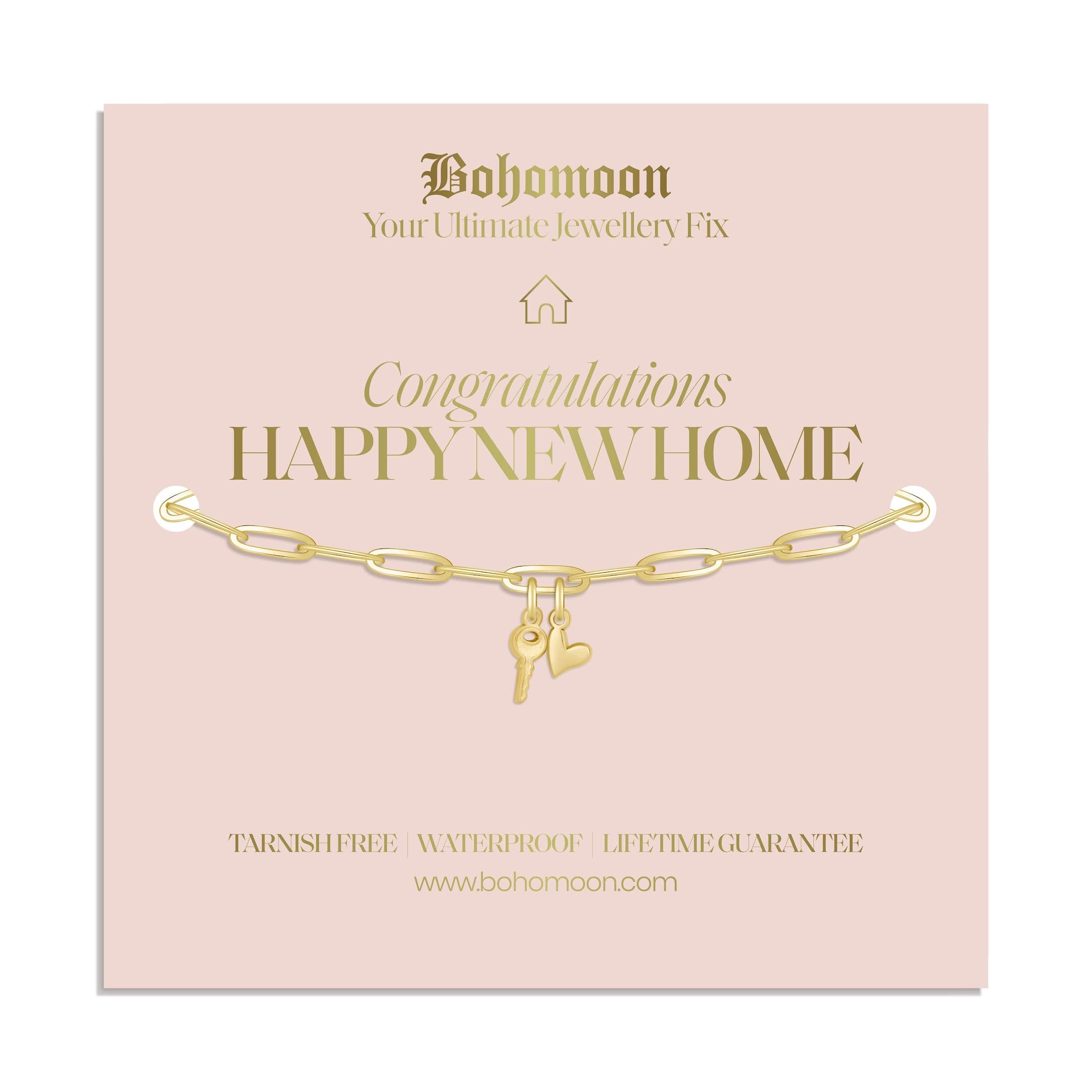 Bohomoon Stainless Steel Happy New Home Bracelet