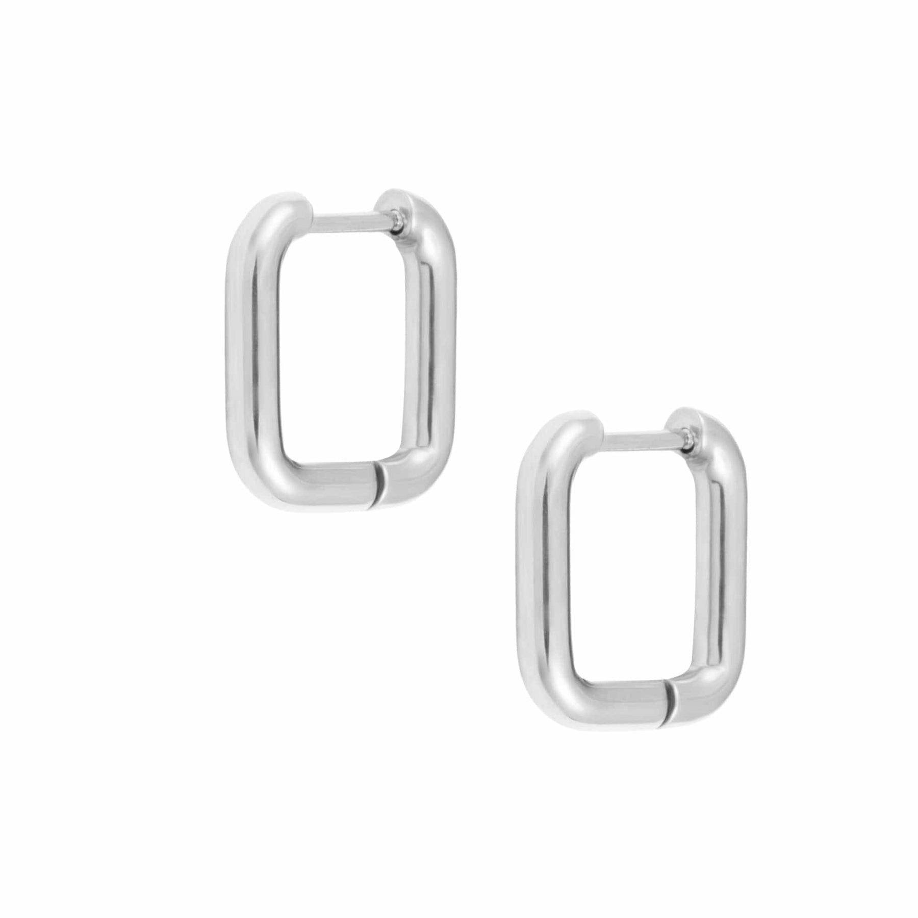 BohoMoon Stainless Steel Harper Hoop Earrings Silver