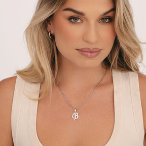 Bohomoon Stainless Steel Hawaii Beaded Initial Necklace