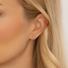 Bohomoon Stainless Steel Heart Birthstone Earrings