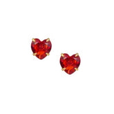 BohoMoon Stainless Steel Heart Birthstone Earrings Gold / July