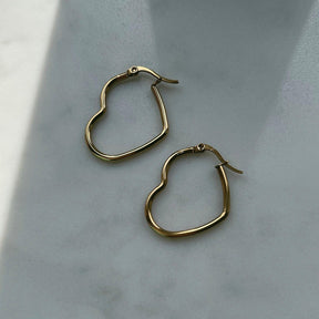 BOHOMOON Stainless Steel Heart Hoop Earrings