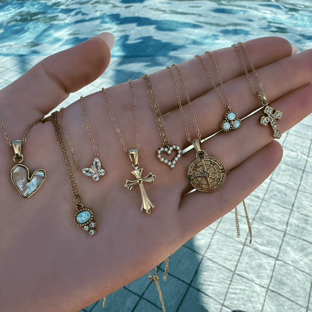 Bohomoon Stainless Steel Heavenly Cross Necklace