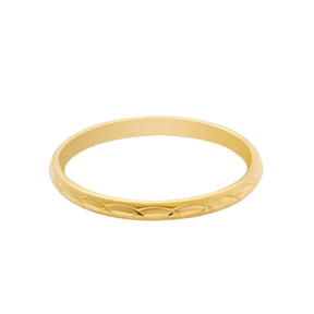 BohoMoon Stainless Steel Heidi Dainty Band Ring Gold / US 4 / UK H / EUR 46 / (xxsmall)