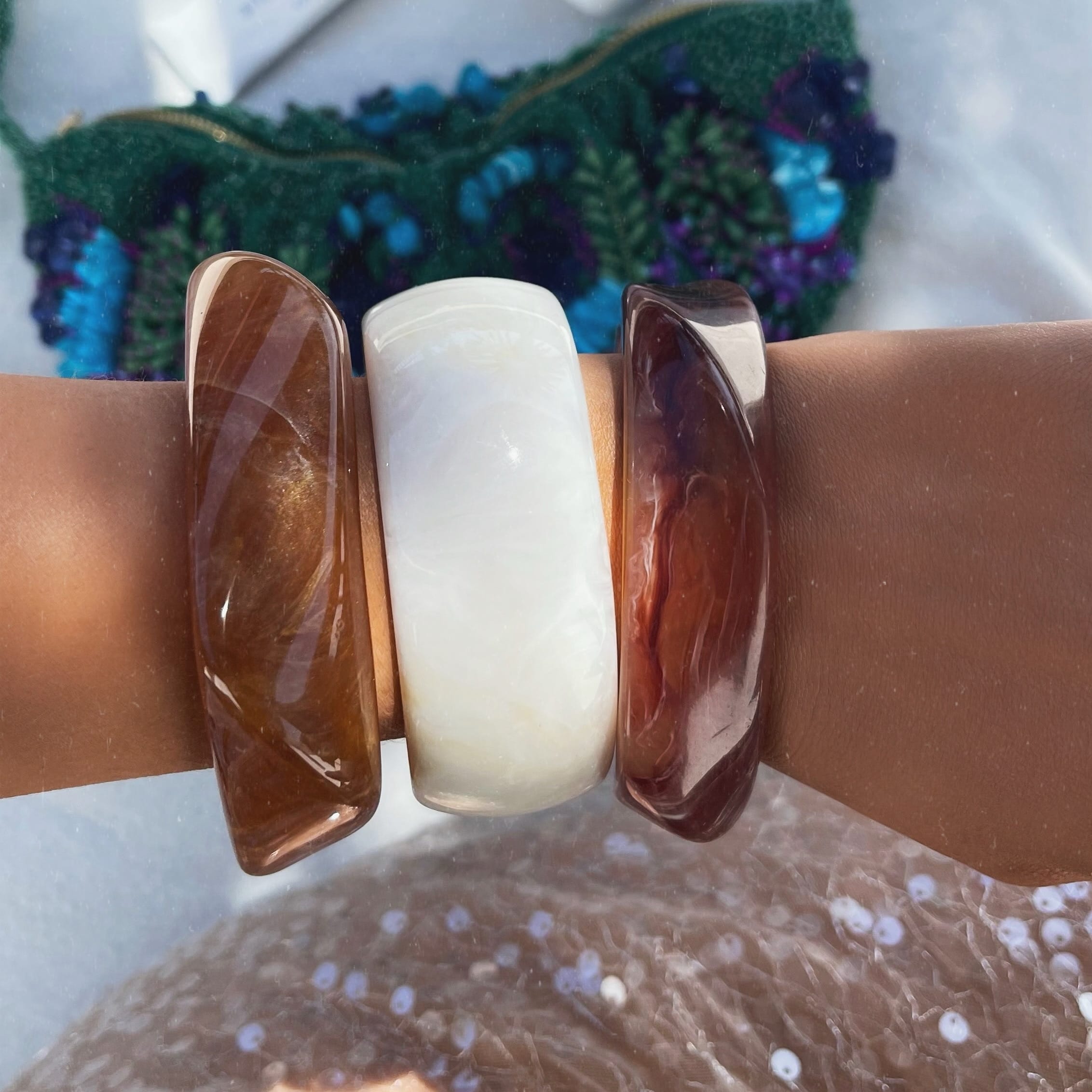 Bohomoon Stainless Steel Ignite Resin Bracelet