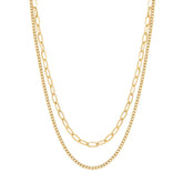 BohoMoon Stainless Steel Influx Layered Necklace Gold