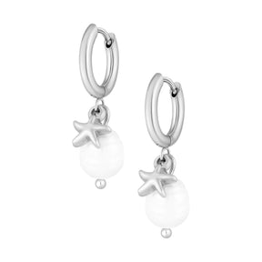 Bohomoon Stainless Steel Intuity Pearl Starfish Earrings