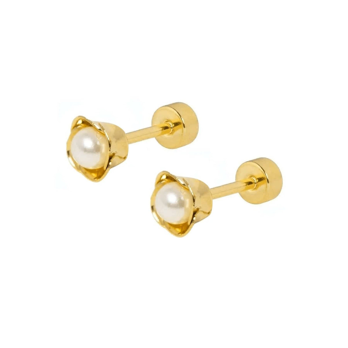 BOHOMOON Stainless Steel Island Pearl Stud Earrings Gold