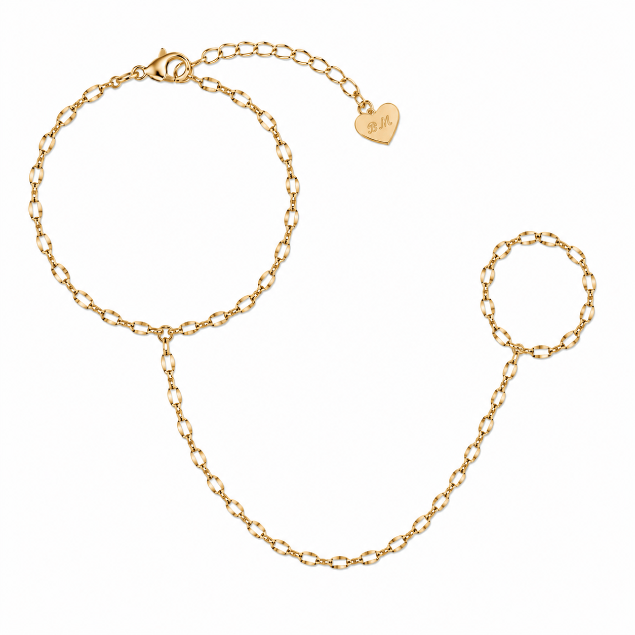 Bohomoon Stainless Steel Isobel Hand Chain Bracelet
