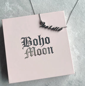 Bohomoon Stainless Steel Personalised Name Necklace - Italic