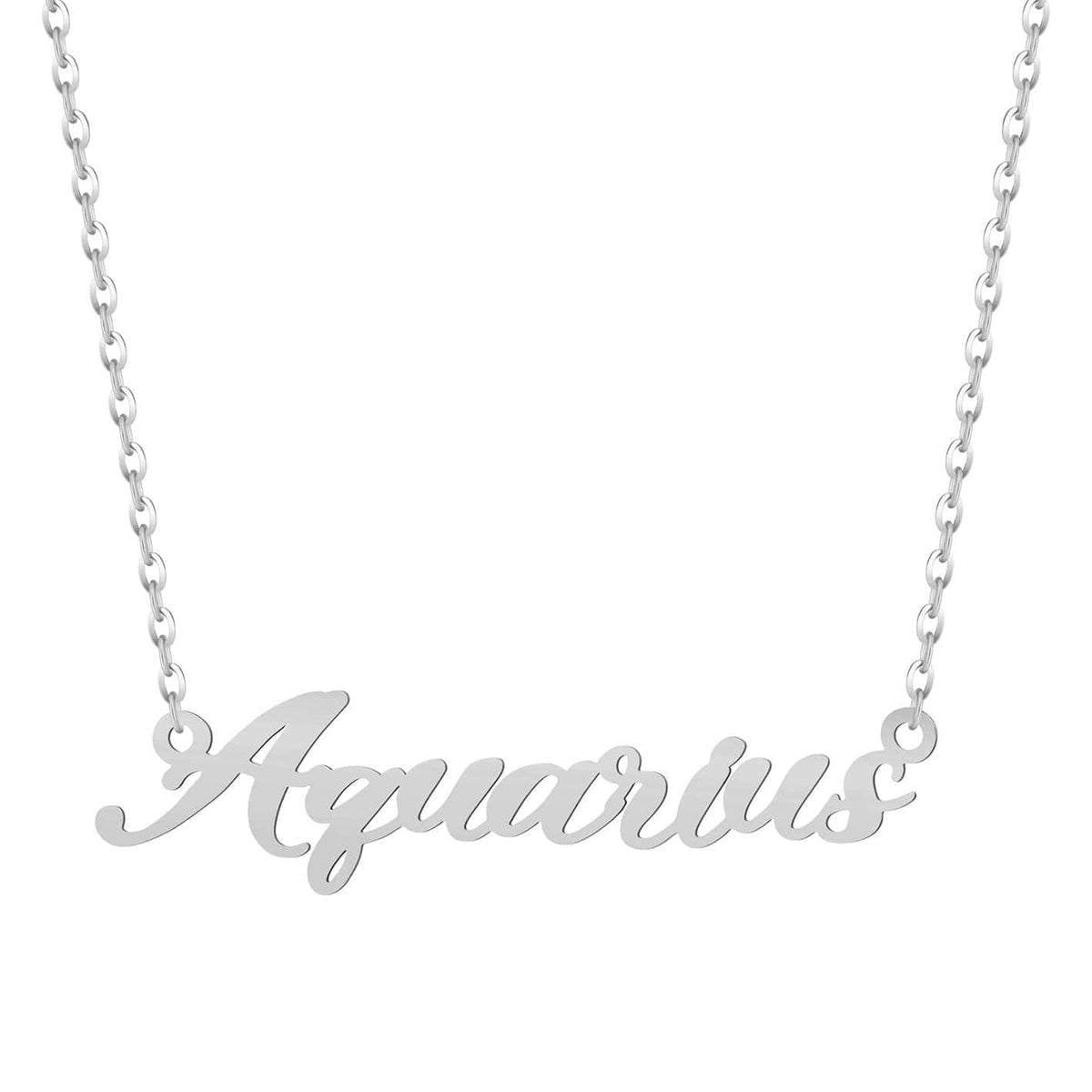 Bohomoon Stainless Steel Italic Zodiac Necklace