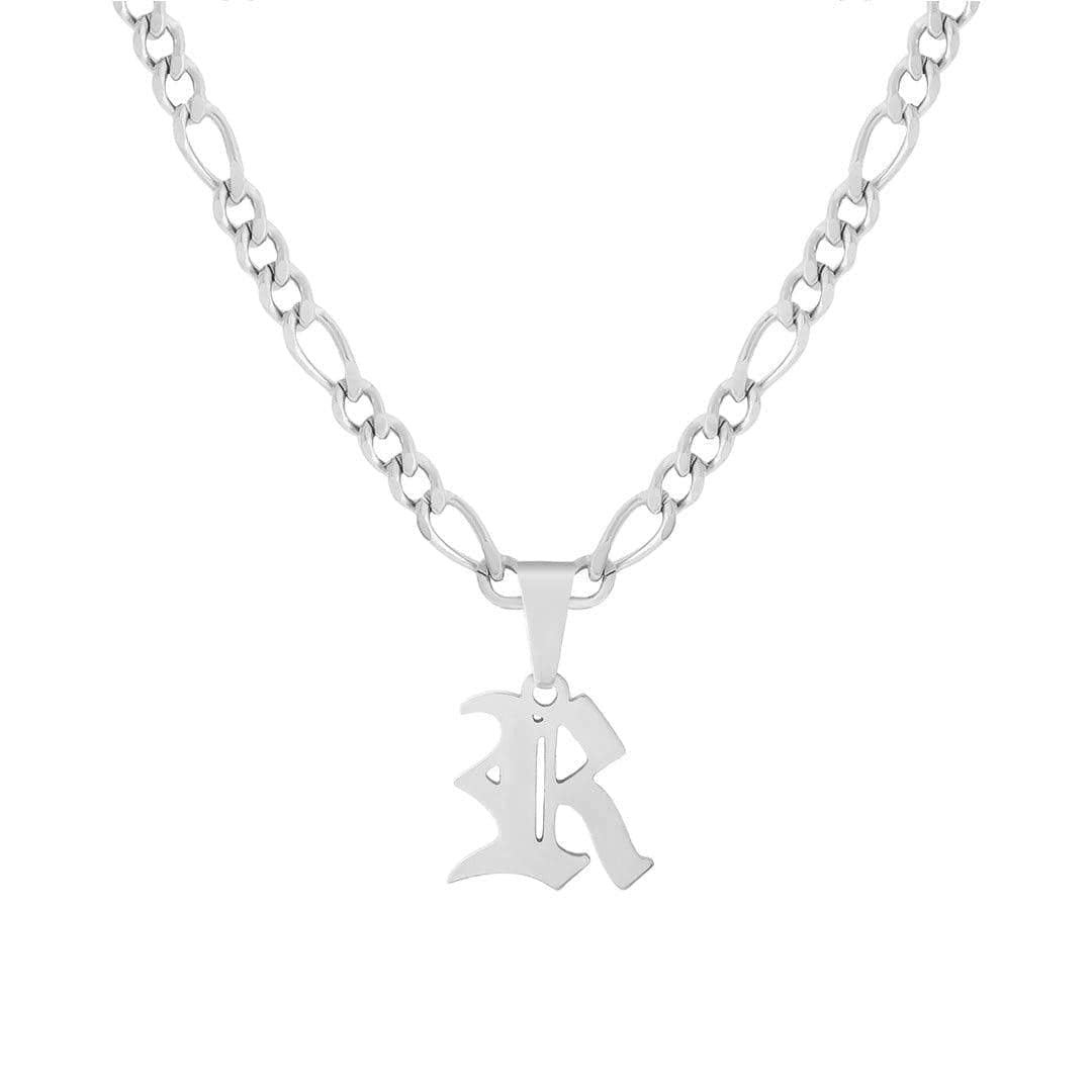 BohoMoon Stainless Steel Ivy Initial Choker / Necklace Silver / A / Choker