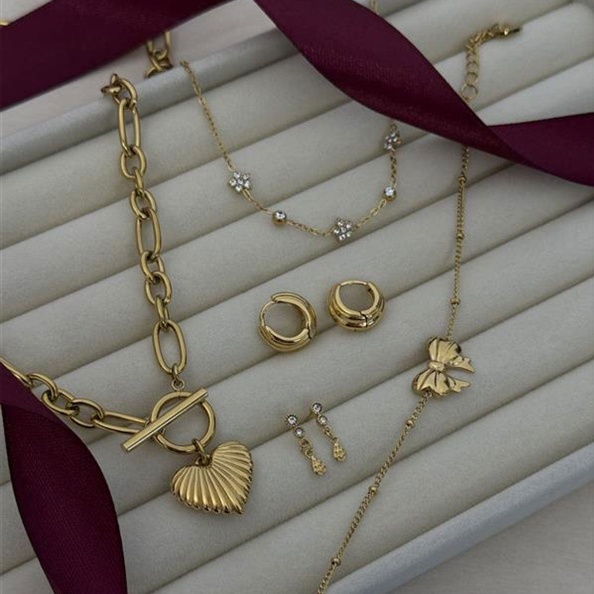 Bohomoon Stainless Steel Jacy Hoop Earrings