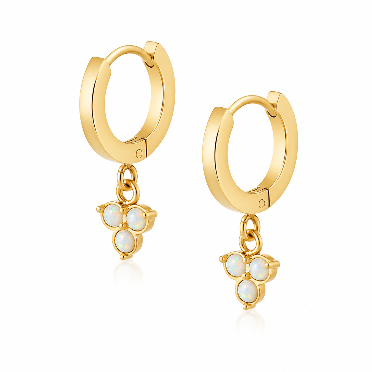 Bohomoon Stainless Steel Jamille Opal Hoop Earrings