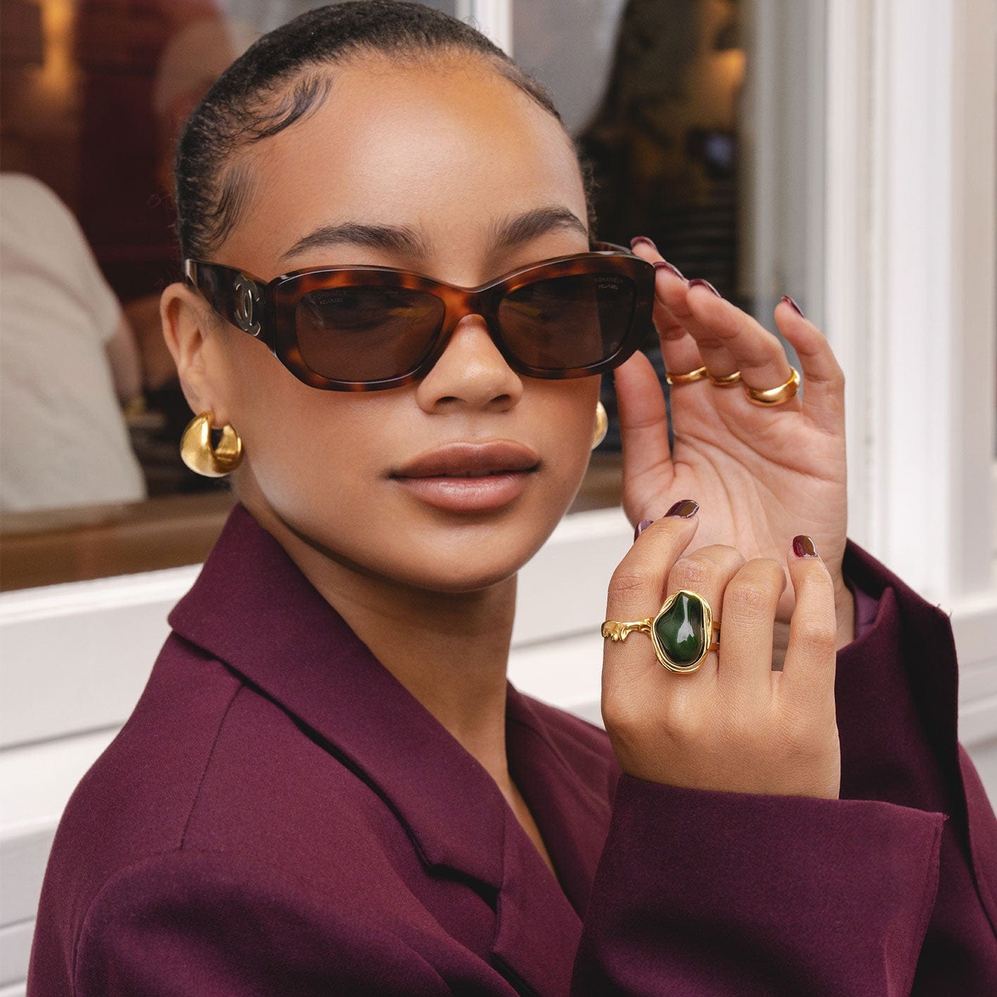 Bohomoon Stainless Steel Java Hoop Earrings