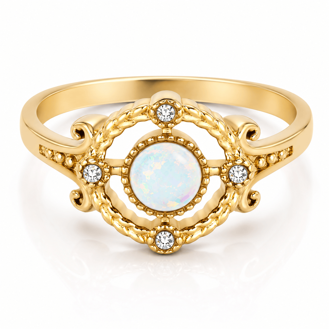 Bohomoon Stainless Steel Jolie Opal Ring