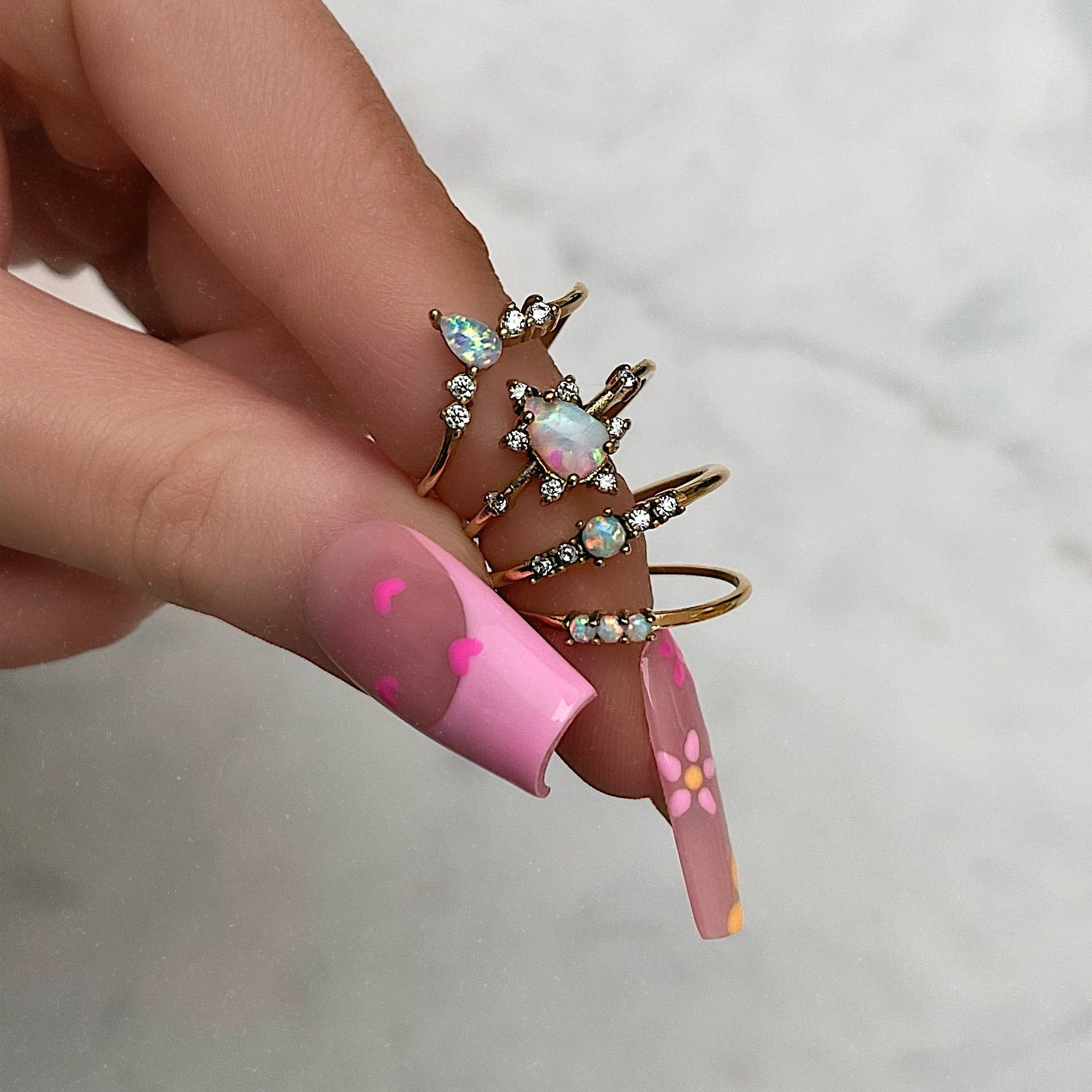 BohoMoon Stainless Steel Juliette Opal Ring