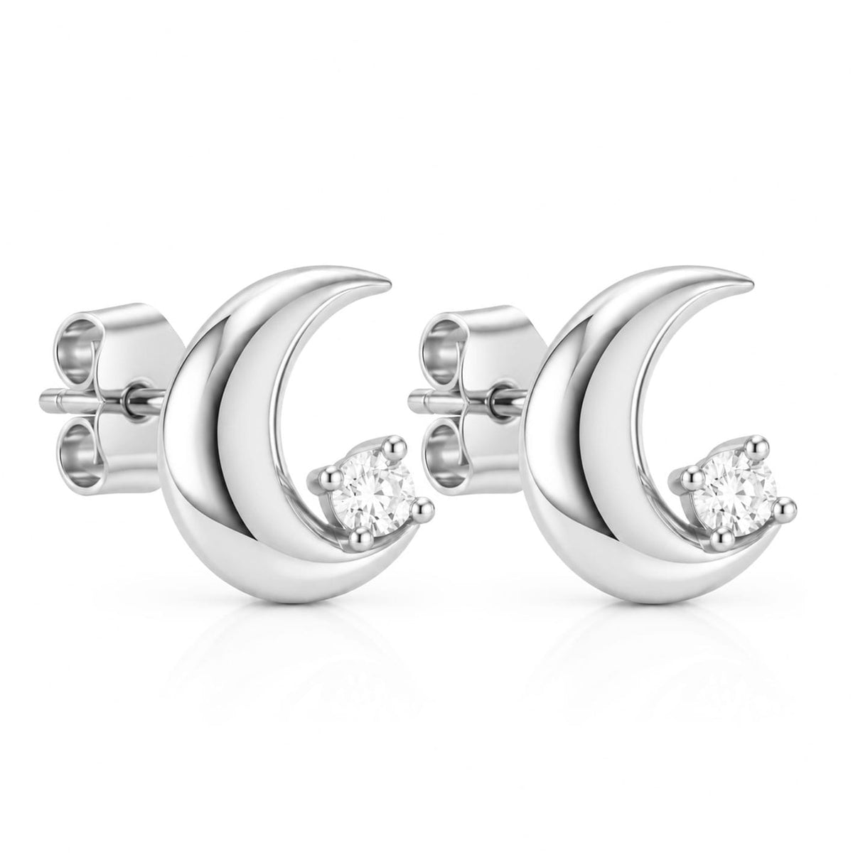 Bohomoon Stainless Steel Kara Moon Stud Earrings