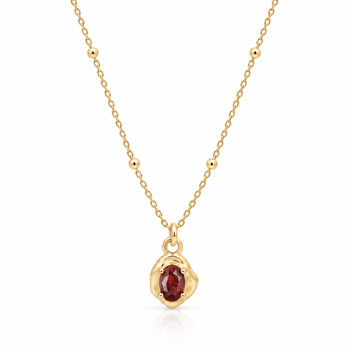 Bohomoon Stainless Steel Kaya Birthstone Necklace