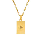 BohoMoon Stainless Steel North Star Necklace Gold