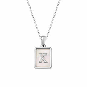 BohoMoon Stainless Steel Kelanhi Initial Necklace Silver / A