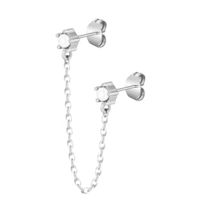 Bohomoon Stainless Steel Kendall Double Pearl Earrings