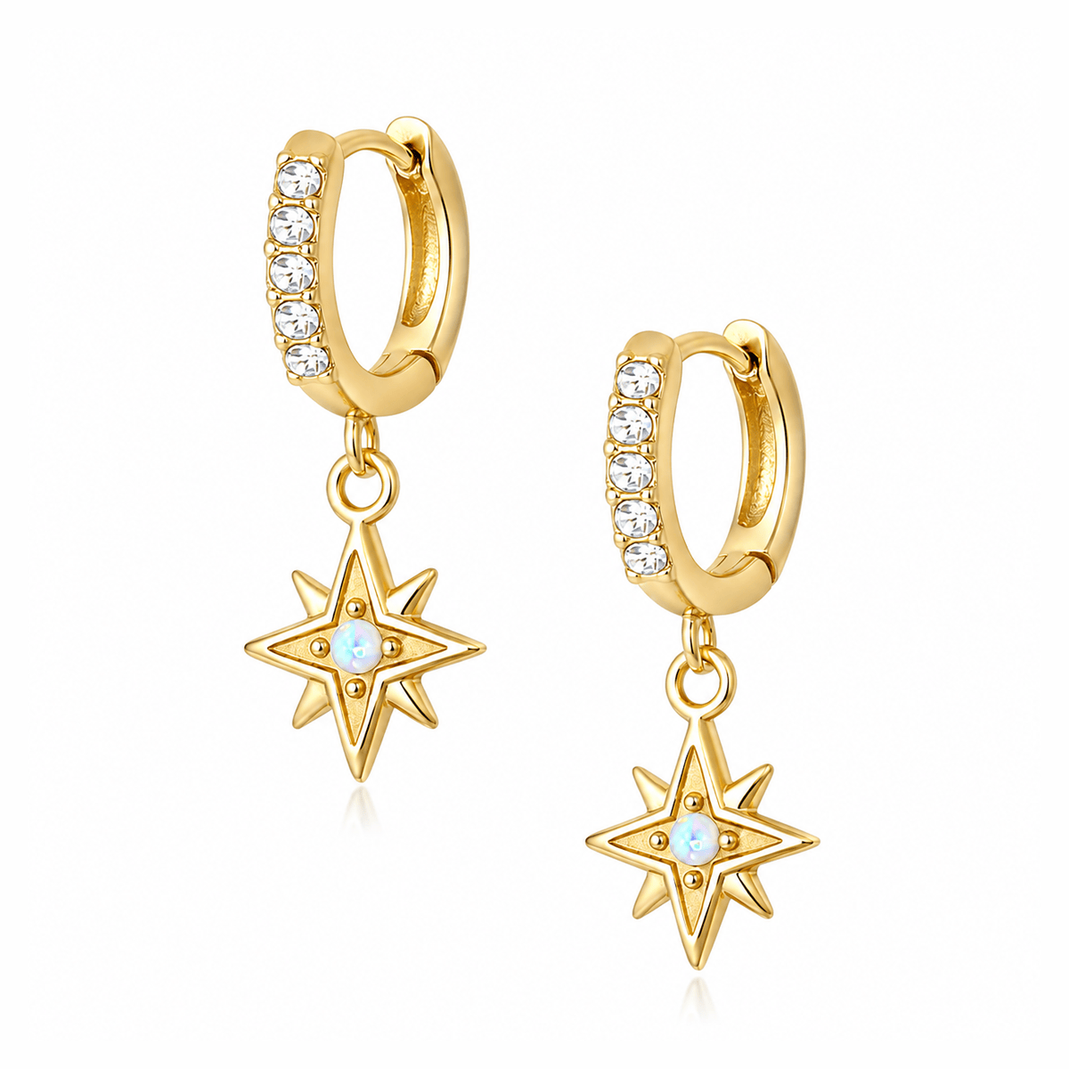 Bohomoon Stainless Steel Kerry Opal Hoop Earrings