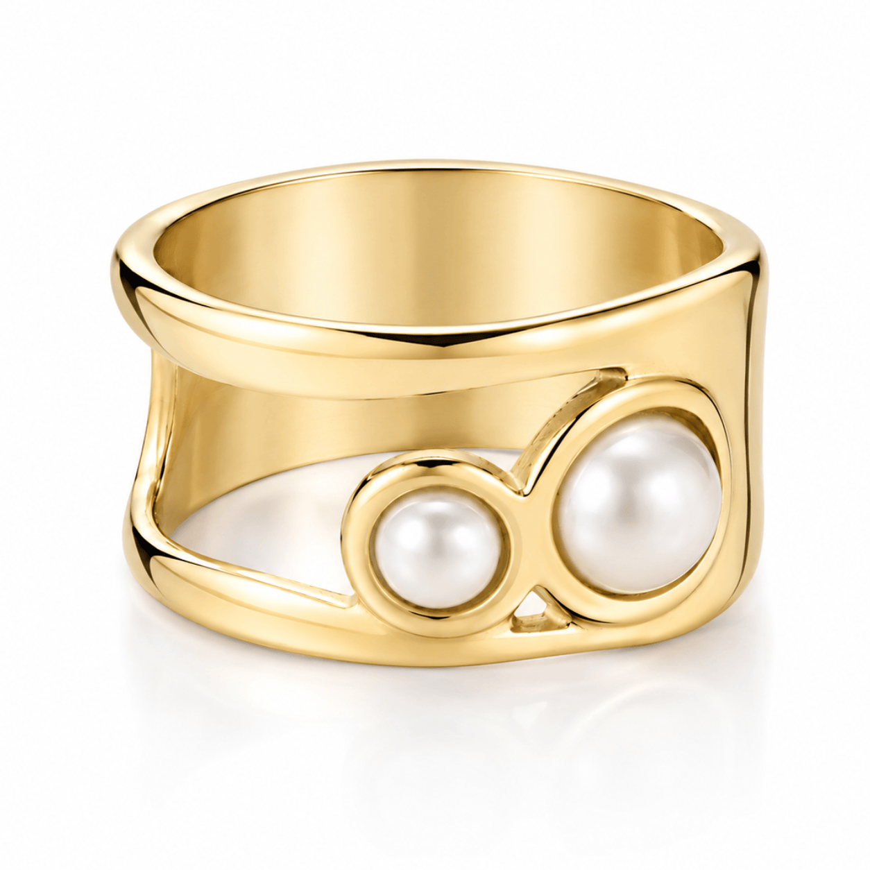 Bohomoon Stainless Steel Kinsley Pearl Ring