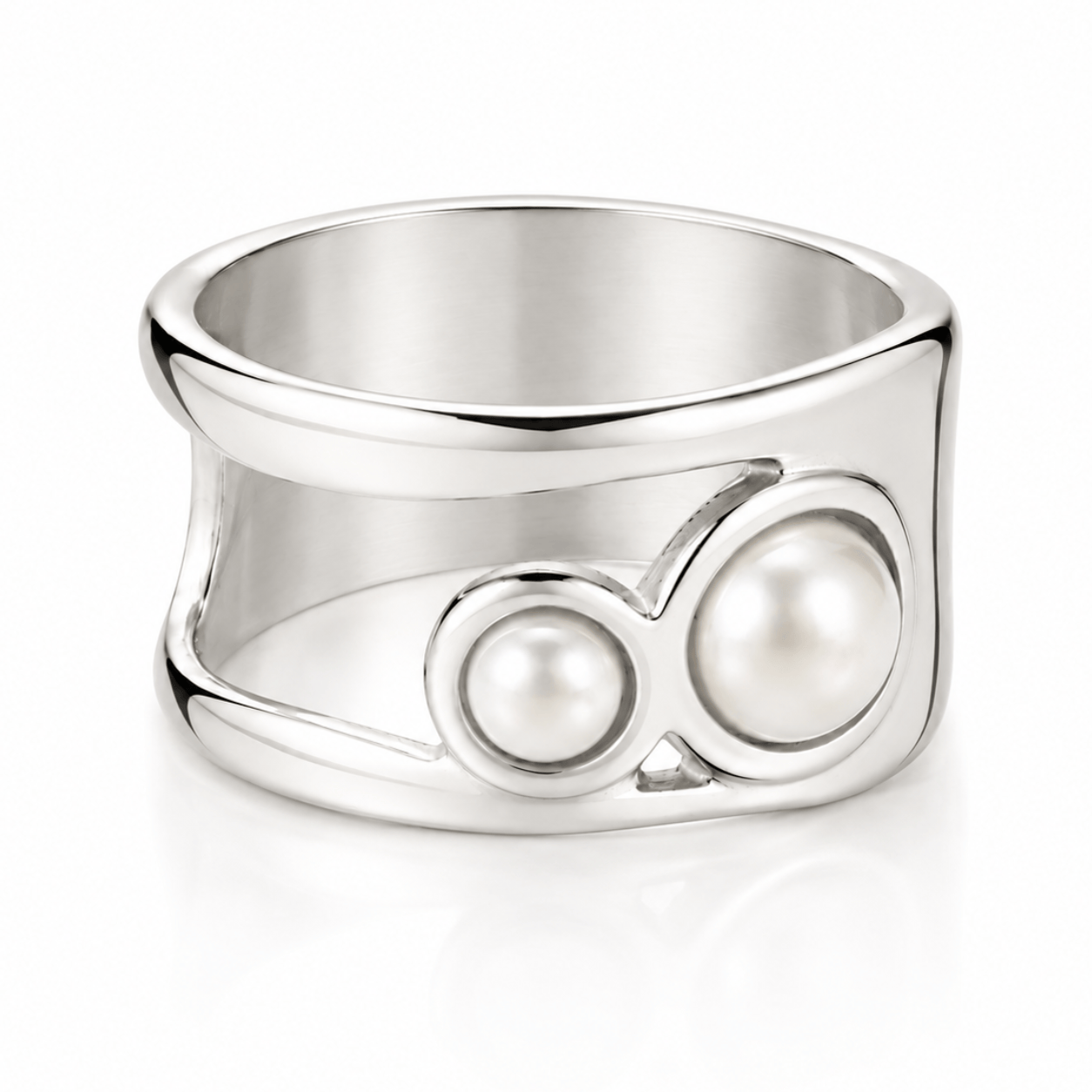 Bohomoon Stainless Steel Kinsley Pearl Ring