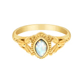 BohoMoon Stainless Steel Koko Opal Ring Gold / US 6 / UK L / EUR 51 (small)