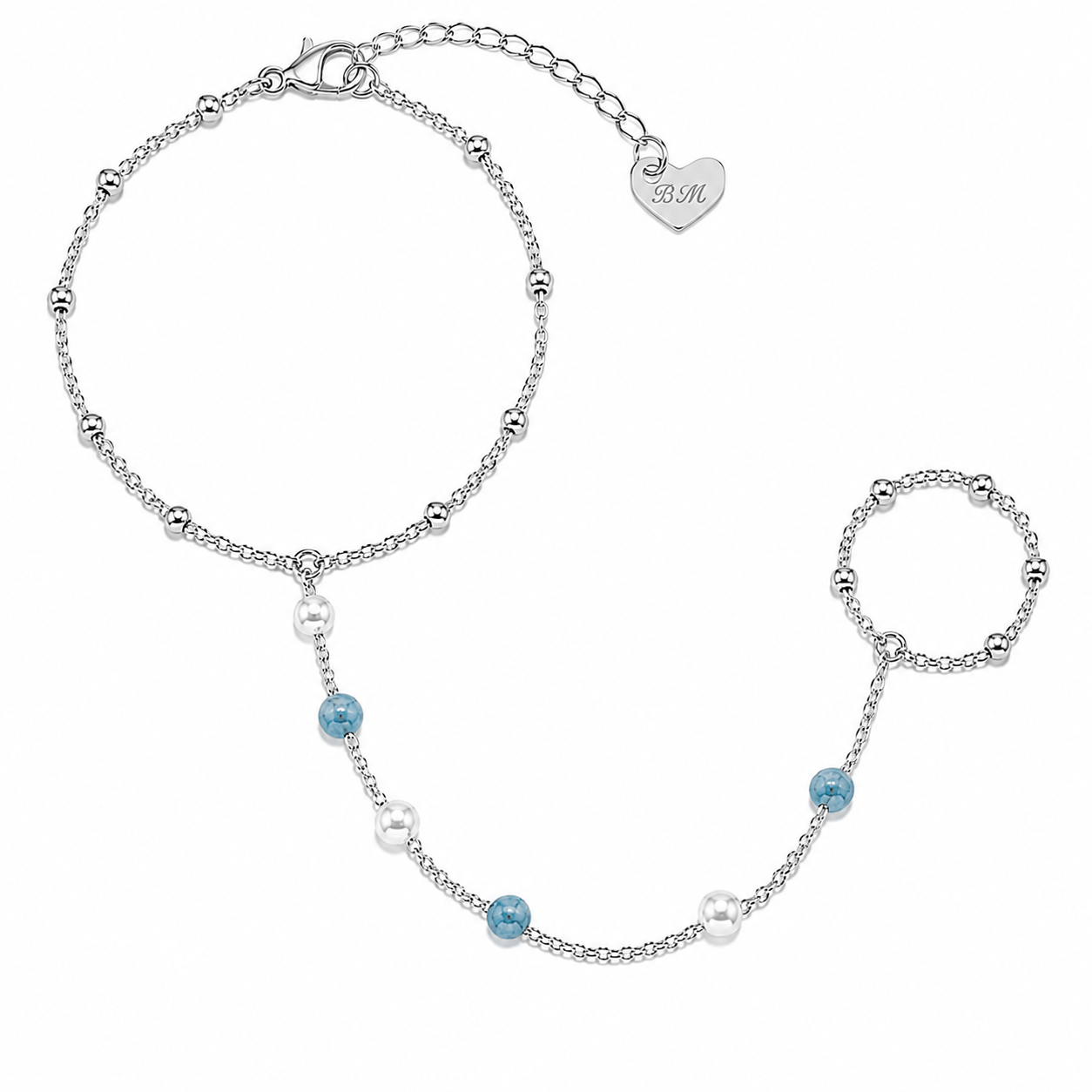 Bohomoon Stainless Steel Kylie Hand Chain Bracelet