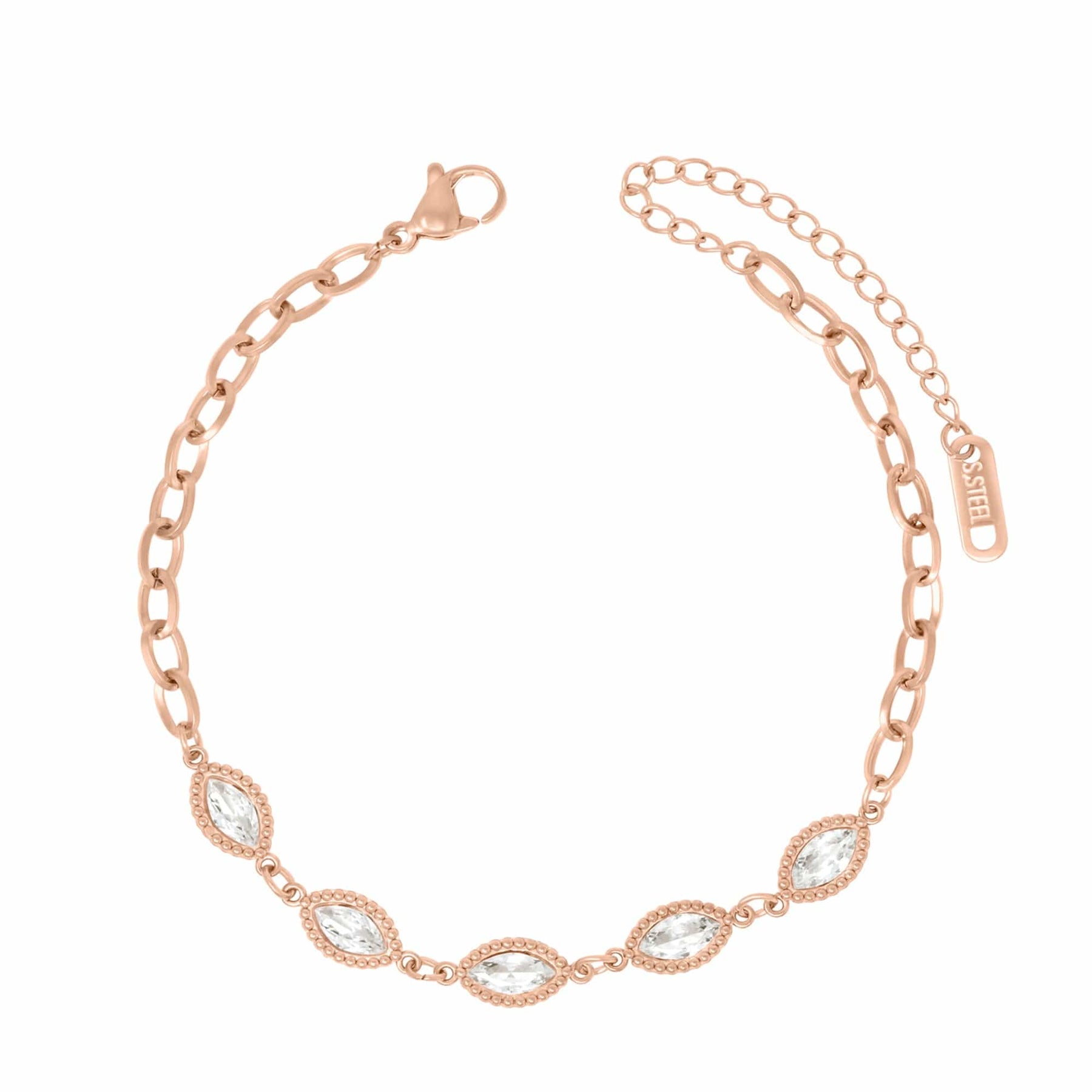 BohoMoon Stainless Steel Larissa Bracelet Rose Gold