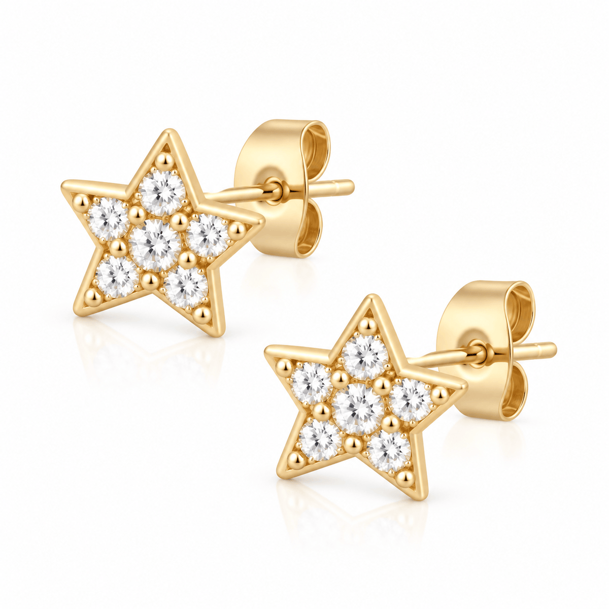 Bohomoon Stainless Steel Leia Star Stud Earrings