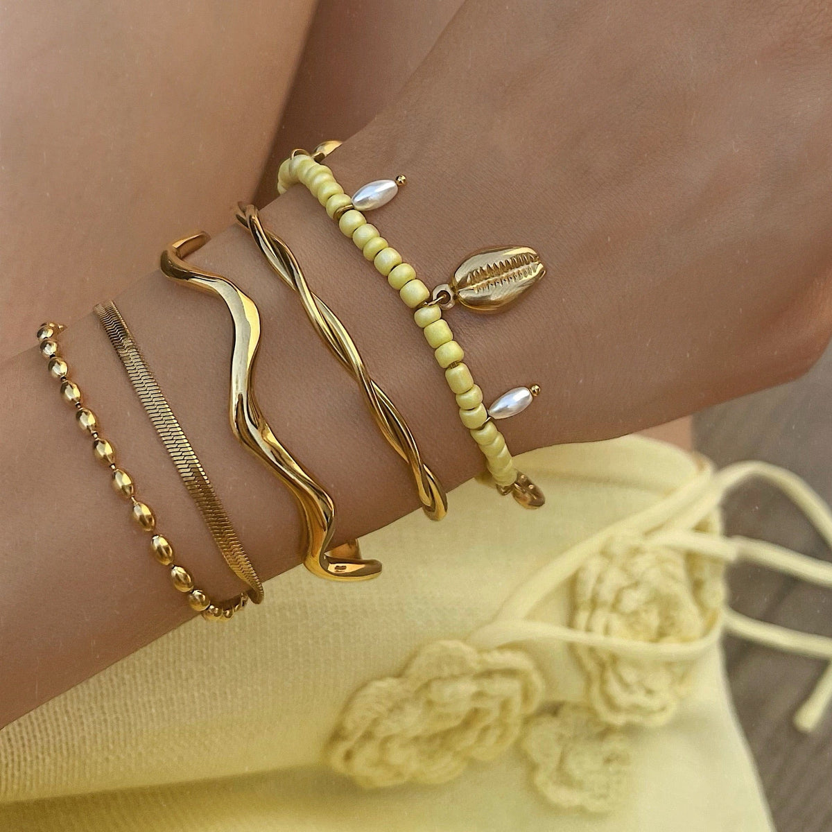 Bohomoon Stainless Steel Lemon Drop Bracelet
