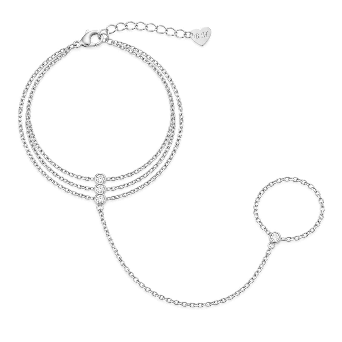 Bohomoon Stainless Steel Lennie Hand Chain Bracelet