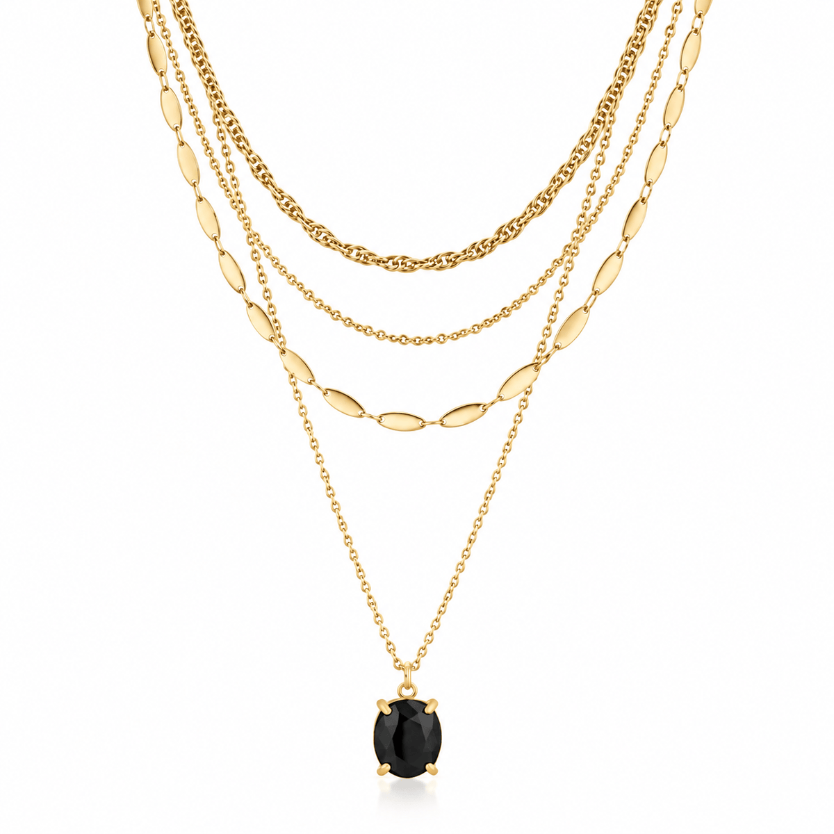 Bohomoon Stainless Steel Lennon Layered Necklace