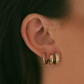 Bohomoon Stainless Steel Lexi Huggie Hoop Earrings