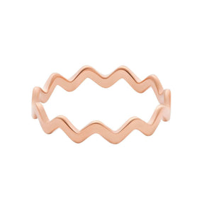 BohoMoon Stainless Steel Libby Ring Rose Gold / US 4 / UK H / EUR 46 / (xxsmall)